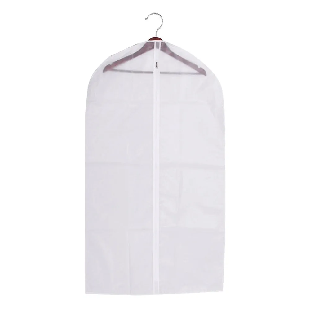 3 Pack Translucent 40" Garment Bags Zipper Store Suits Dresses Costumes Uniforms