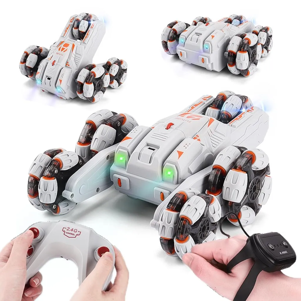 360-degree Swing Arm Rc Car - Double Control 2.4g Multifunctional Five-wheeled