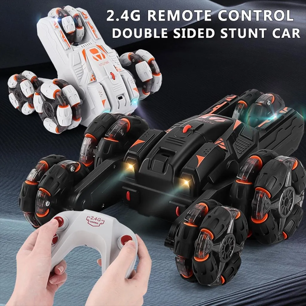 360° Swing Arm RC Car | Double Control | 2.4G Multifunctional | Five-Wheeled | Black