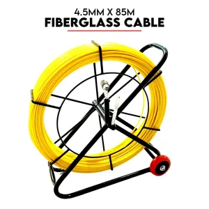 4.5mm x 85M Fiberglass Cable Snake Rodder | Fish Tape Puller | NBN Solid Steel Rod