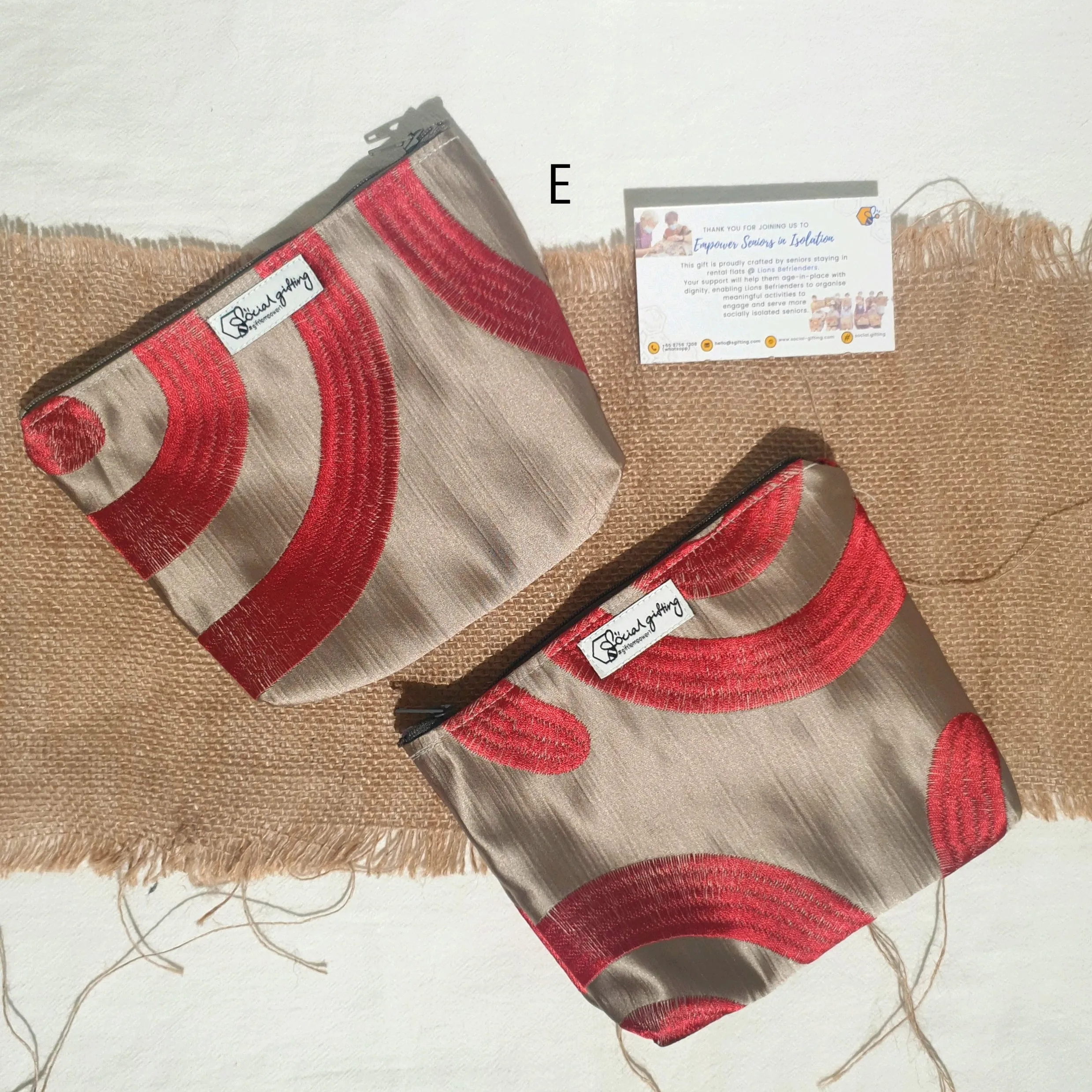 Assorted handsewn pouch