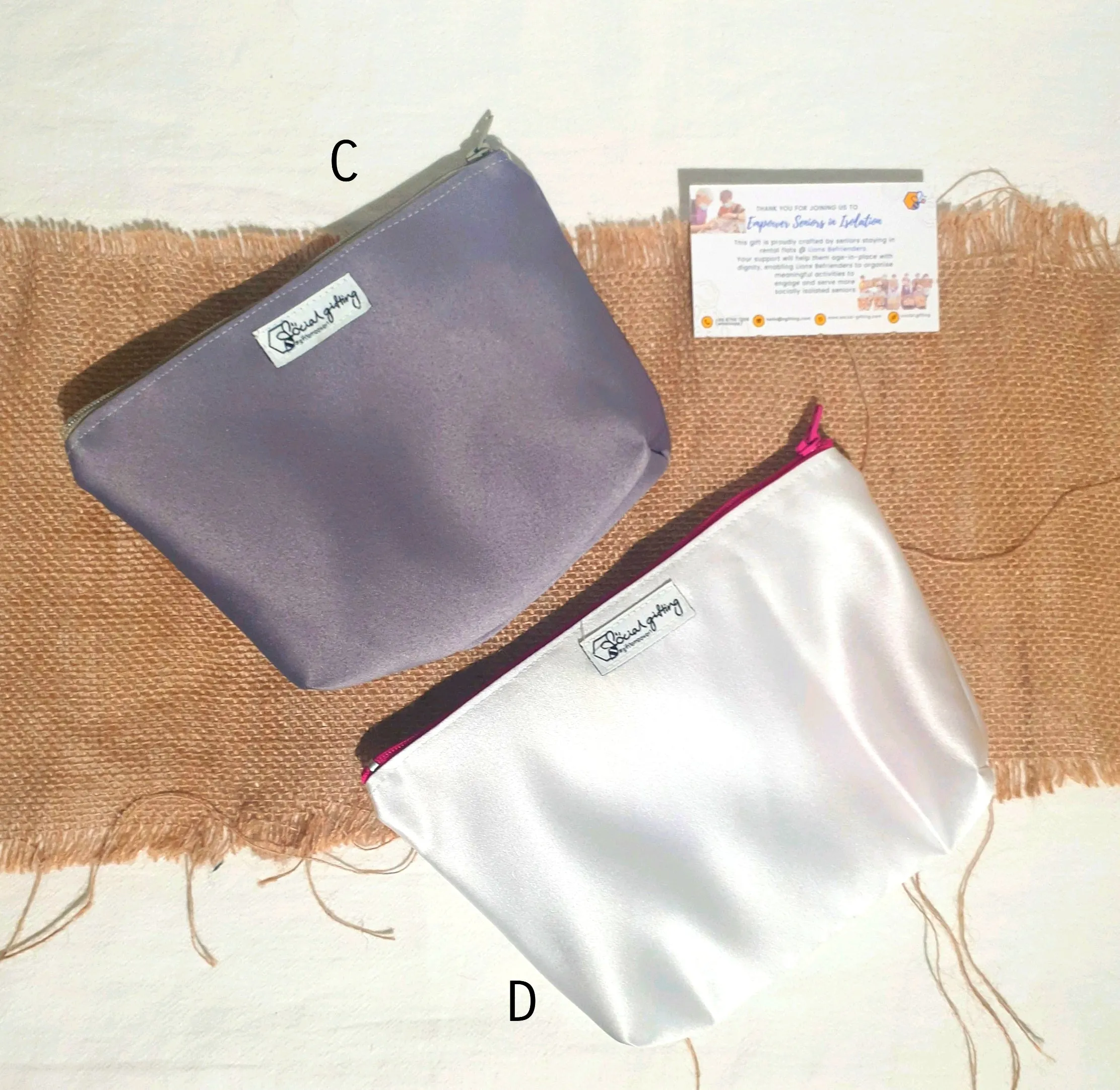 Assorted handsewn pouch