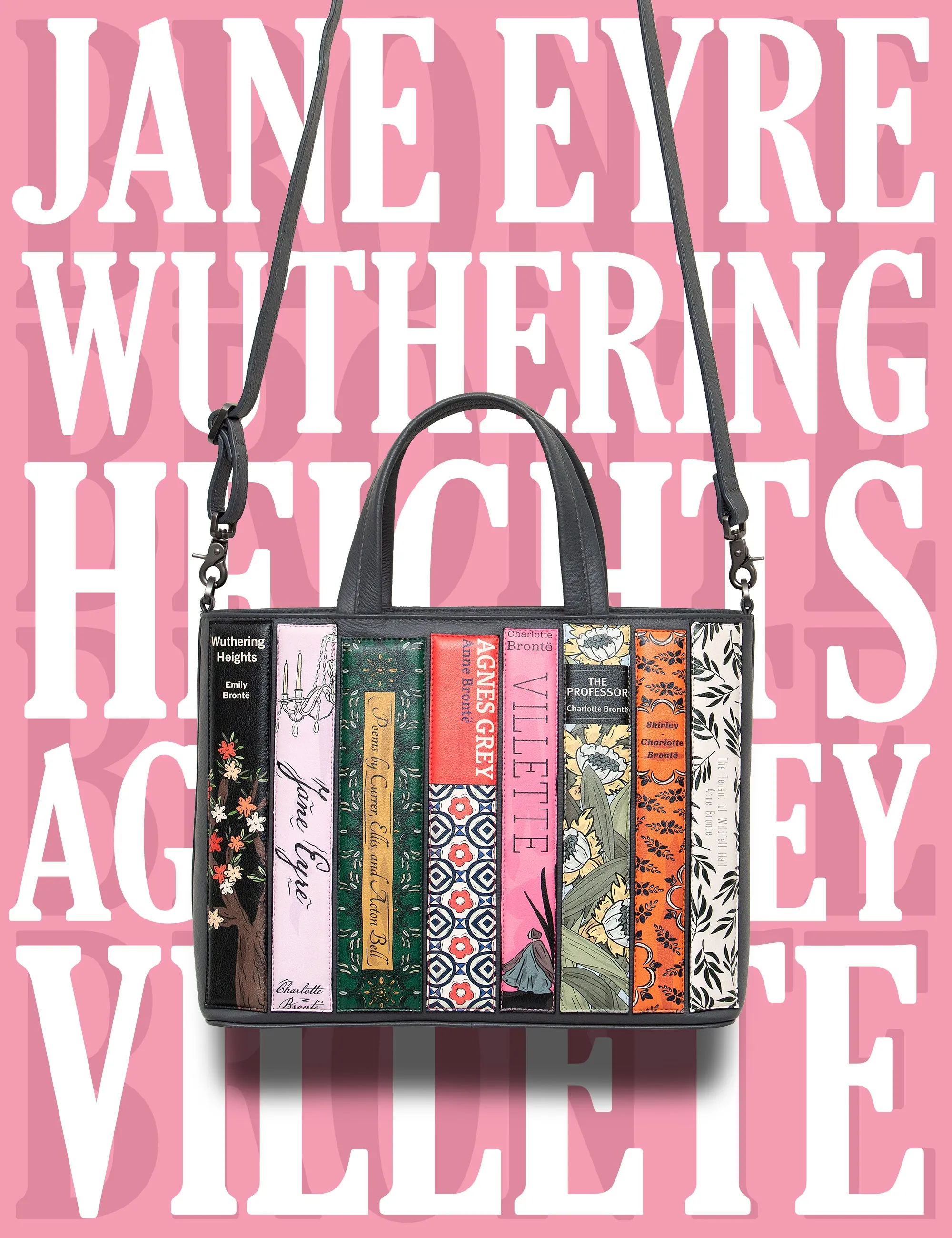 Brontë Bookworm Grey Leather Multiway Grab Bag