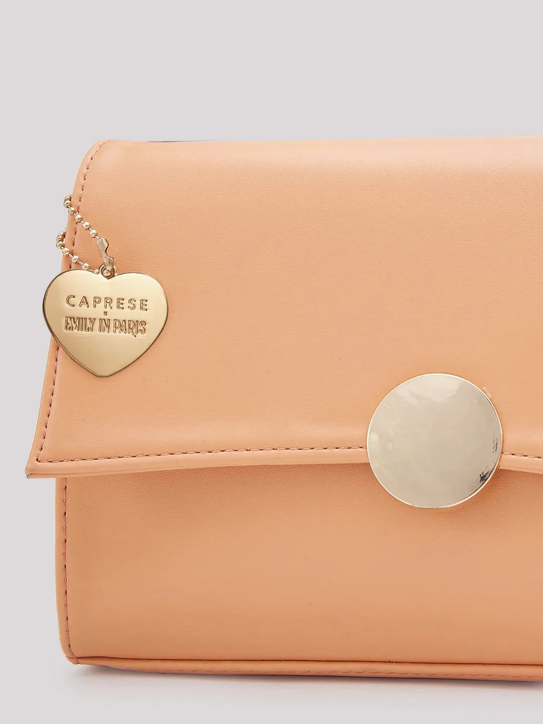 Caprese Emily In Paris Solid Medium Hobo Handbag Beige