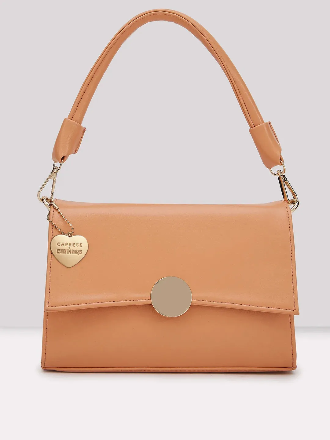 Caprese Emily In Paris Solid Medium Hobo Handbag Beige