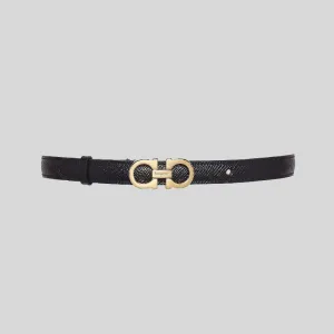 Ferragamo Women's Sized Gancini Belt Black 675180