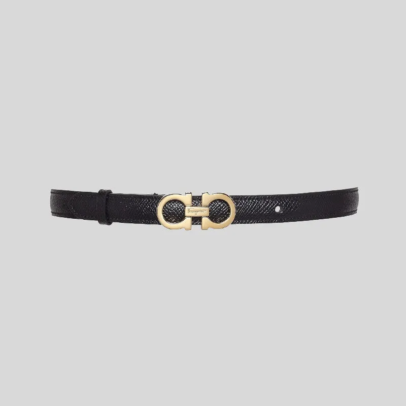 Ferragamo Women's Sized Gancini Belt Black 675180