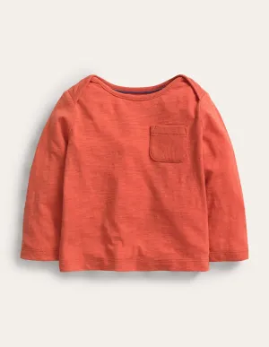 Garment Wash T-Shirt-Jam Red