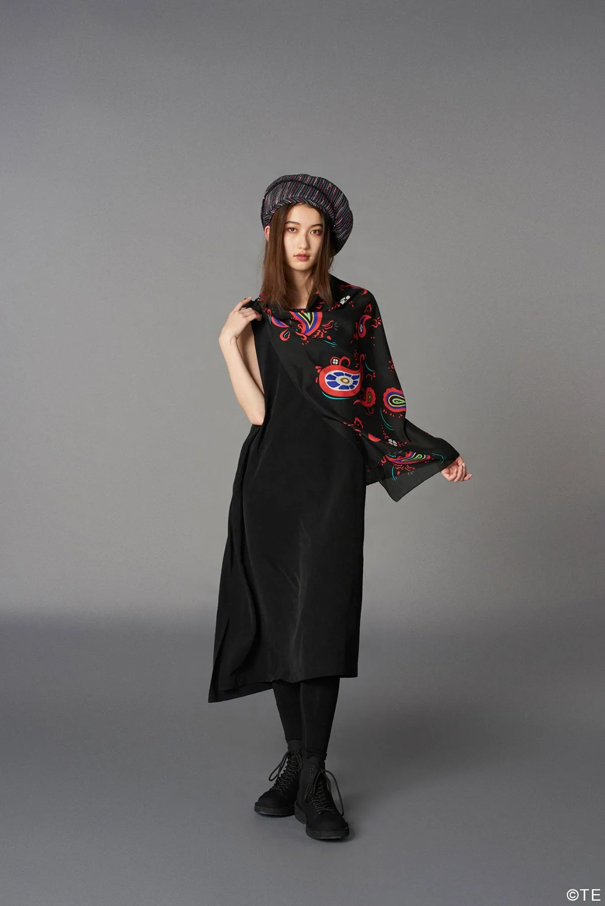 Ground Y  MONONOKE The Movie  Collaborate Collection KUSURIURI KIMONO PAISLEY MODAL LAWN SCARF