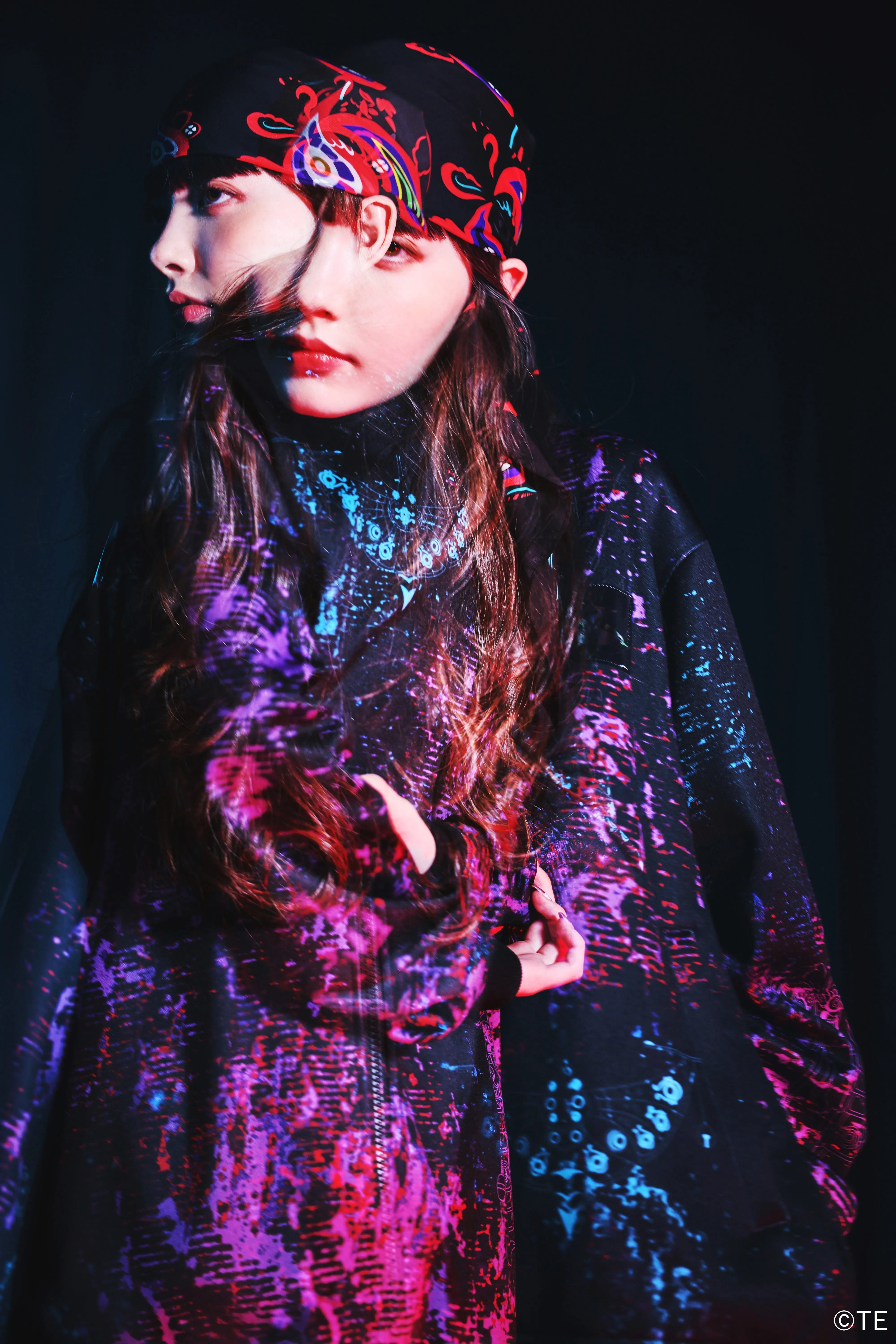 Ground Y  MONONOKE The Movie  Collaborate Collection KUSURIURI KIMONO PAISLEY MODAL LAWN SCARF