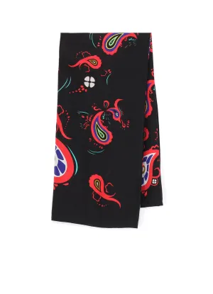 Ground Y  MONONOKE The Movie  Collaborate Collection KUSURIURI KIMONO PAISLEY MODAL LAWN SCARF