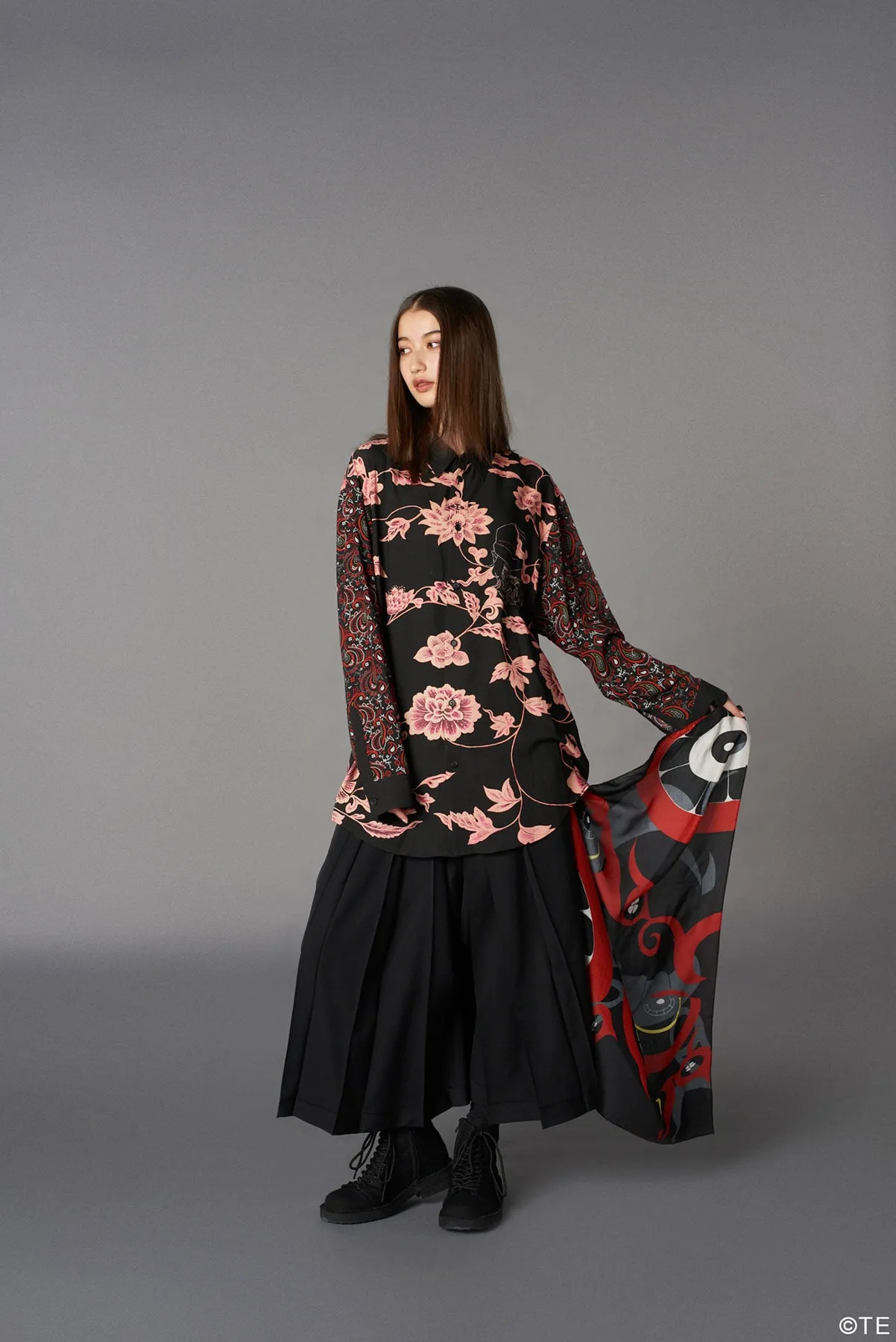 Ground Y  MONONOKE The Movie  Collaborate Collection KUSURIURI KIMONO PATTEN MODAL LAWN SCARF