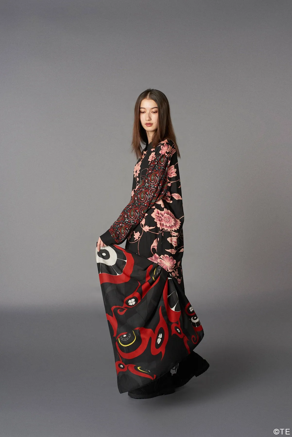 Ground Y  MONONOKE The Movie  Collaborate Collection KUSURIURI KIMONO PATTEN MODAL LAWN SCARF