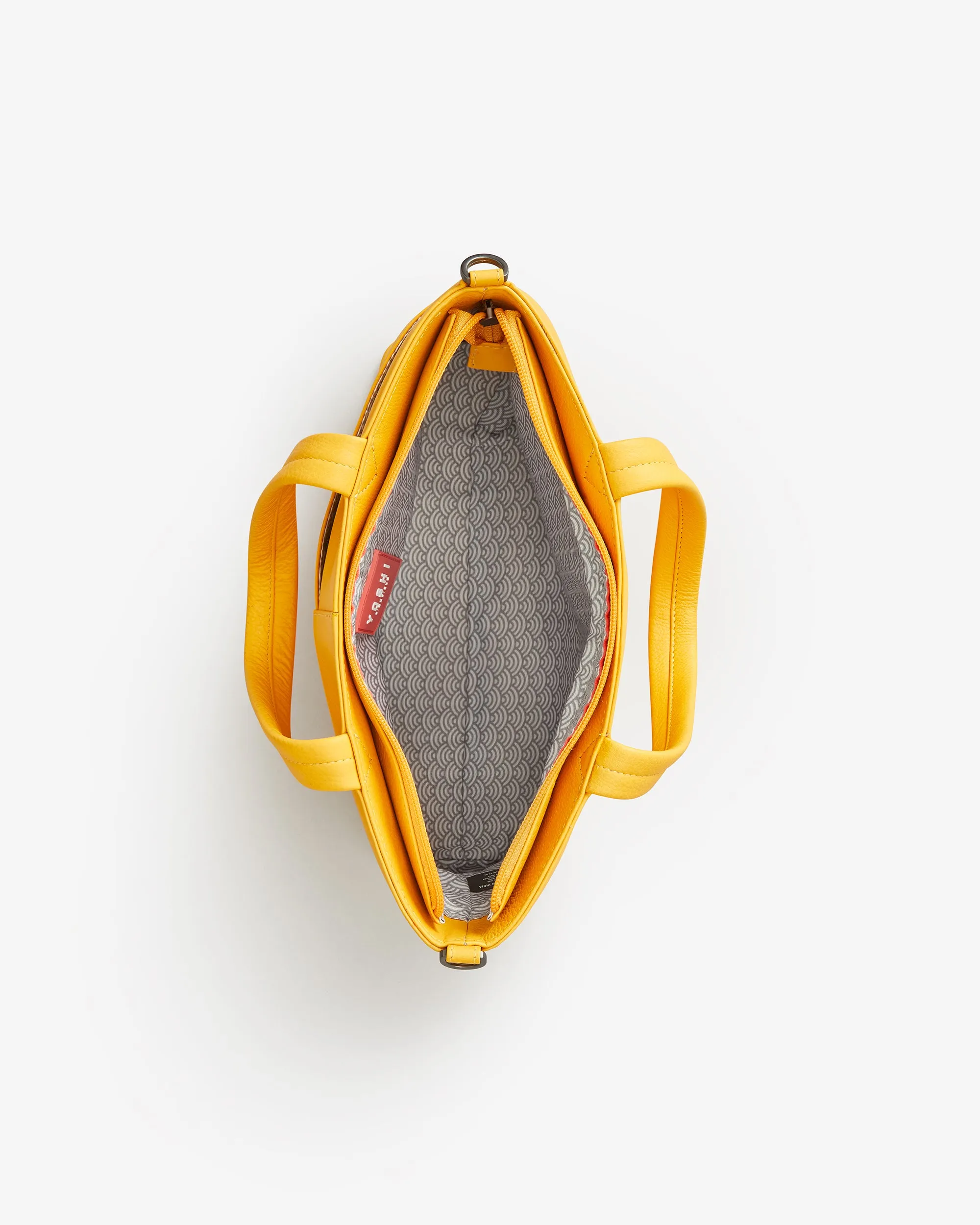 Highland Cow Yellow Leather Multiway Grab Bag