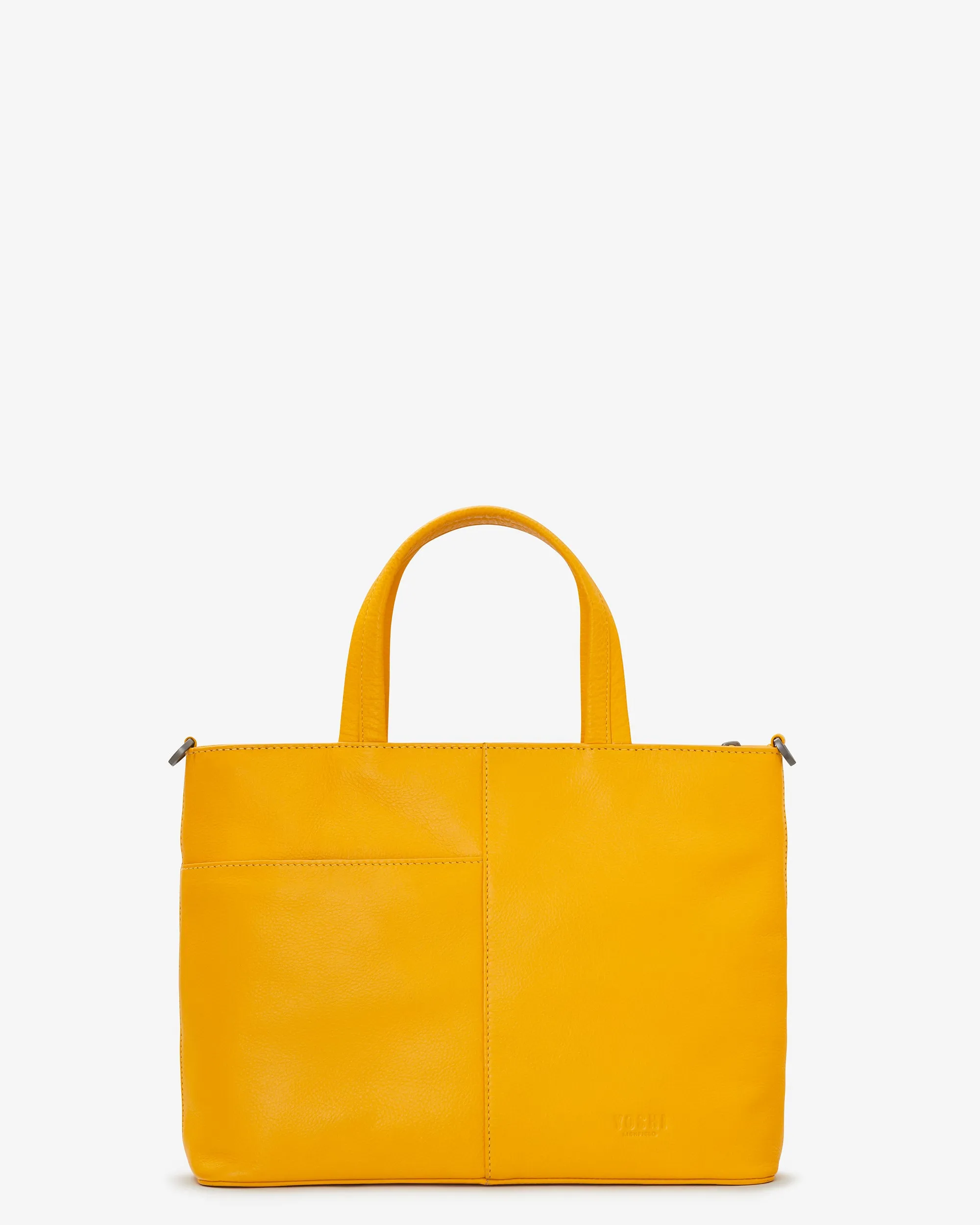 Highland Cow Yellow Leather Multiway Grab Bag
