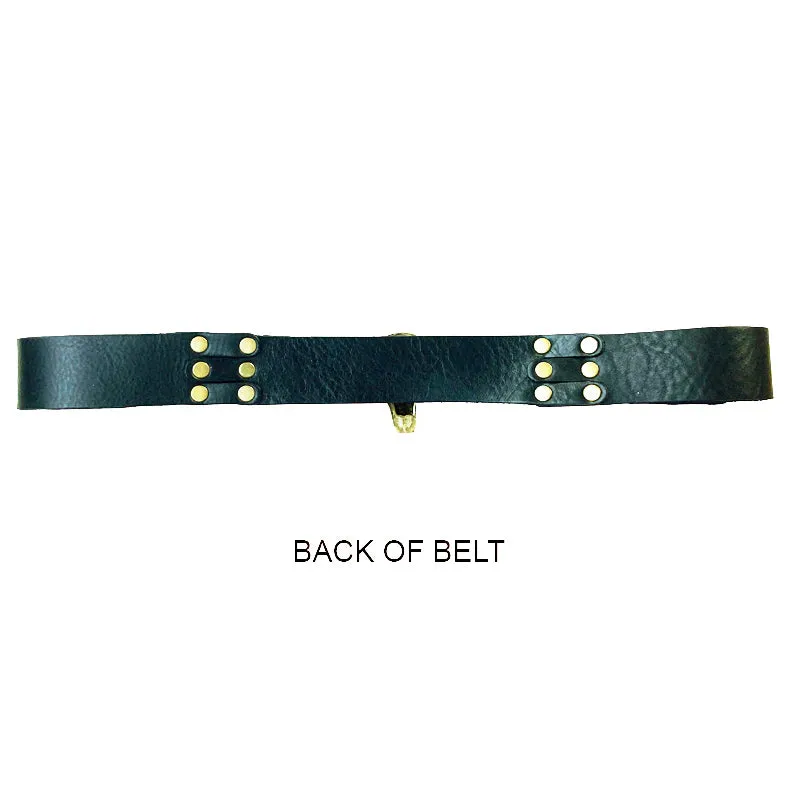 Kim White Steer Belt - Black