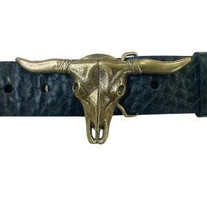Kim White Steer Belt - Black