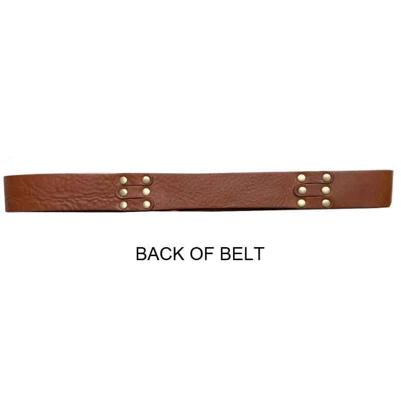 Kim White Steer Belt - Cognac