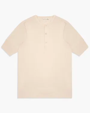 Merz b. Schwanen Good Originals 207 7.2oz Loopwheeled S/S Henley - Nature