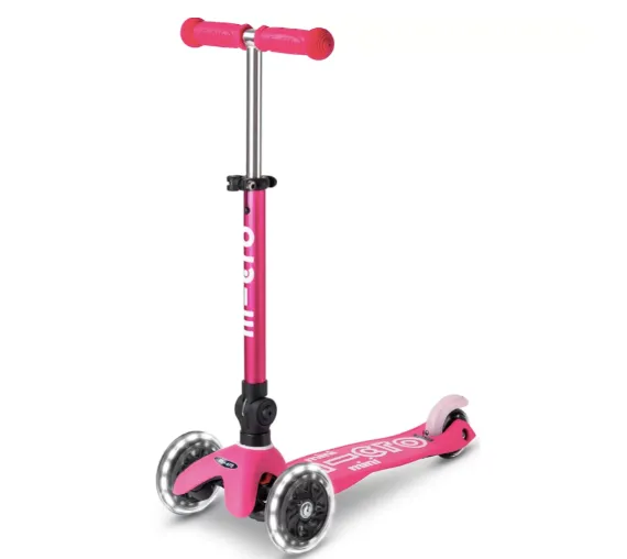 Micro Mini Deluxe Foldable LED Scooter- Pink