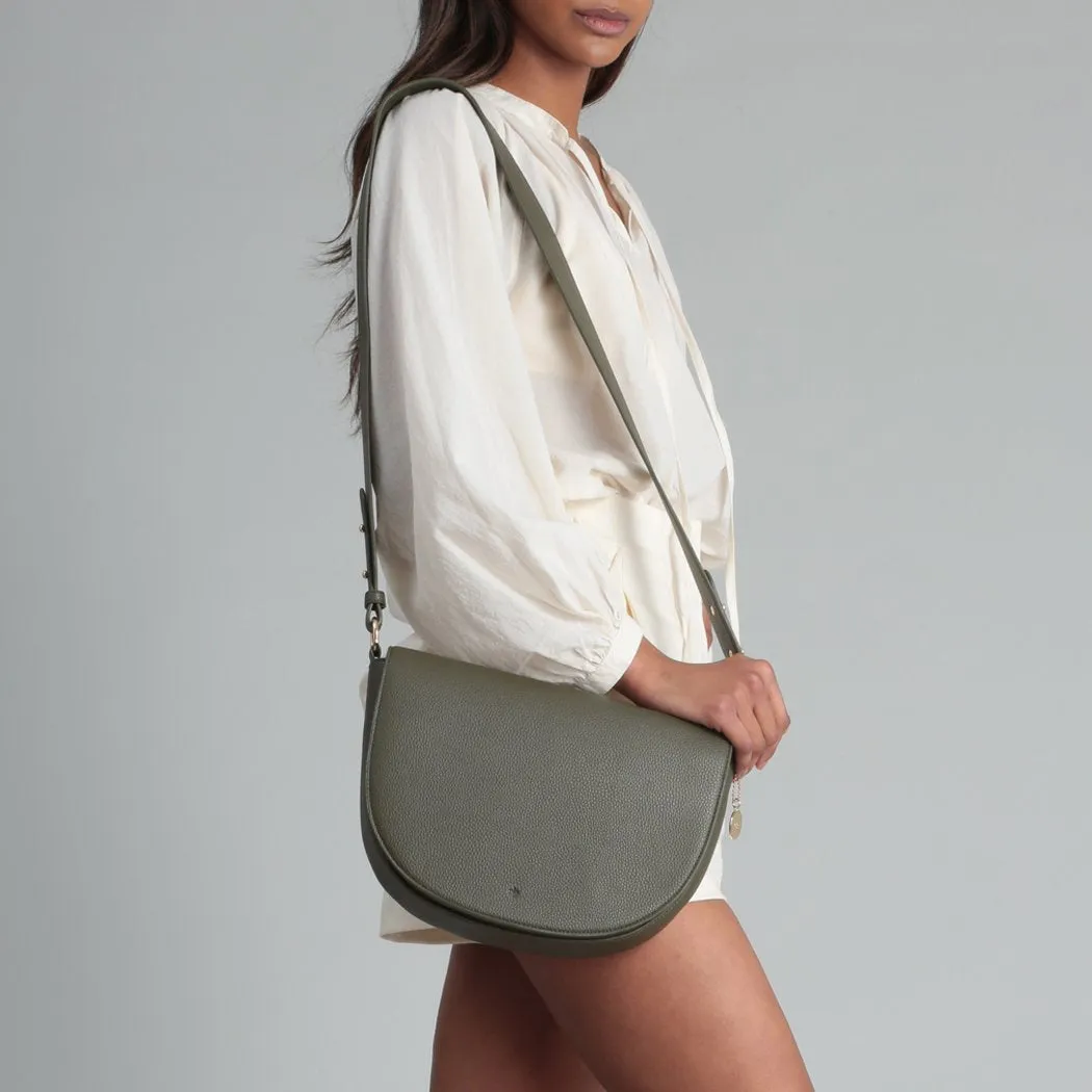 Saddle Bag (Khaki Pebble)