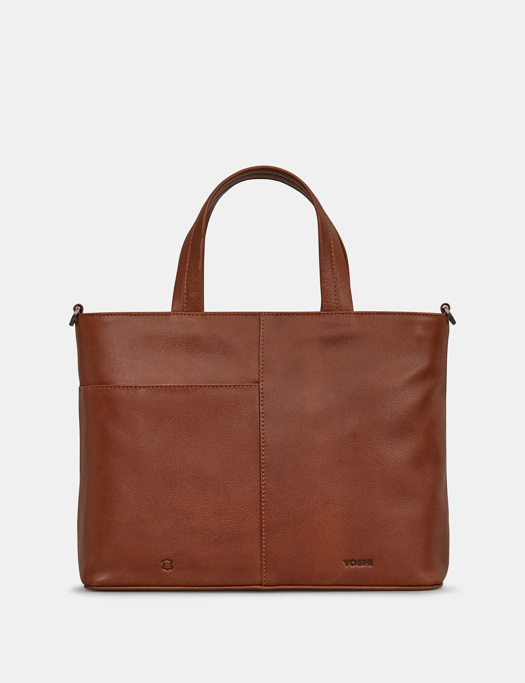 Stag Tweed & Brown Leather Multiway Grab Bag
