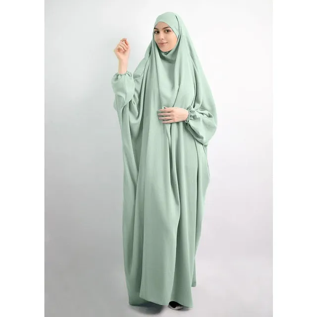 Women Hooded Muslim Hijab  Prayer Garment Dress