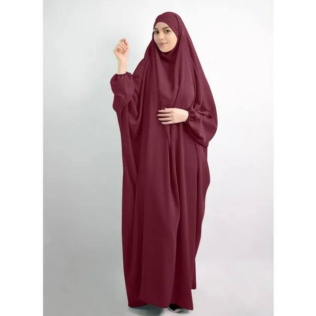 Women Hooded Muslim Hijab  Prayer Garment Dress