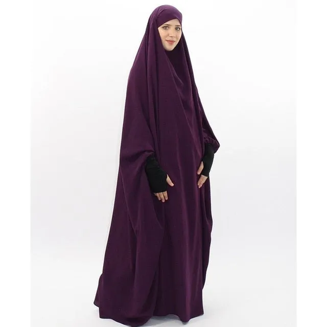Women Hooded Muslim Hijab  Prayer Garment Dress