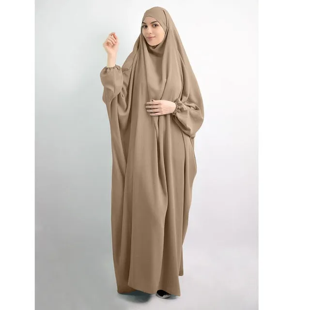 Women Hooded Muslim Hijab  Prayer Garment Dress