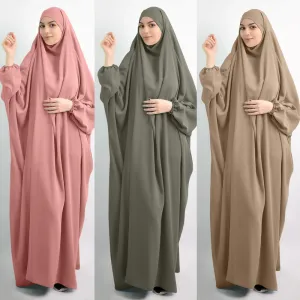 Women Hooded Muslim Hijab  Prayer Garment Dress