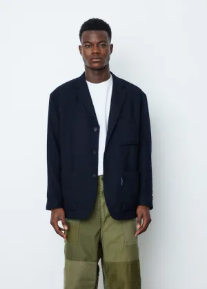 Wool Serge Garment Washed Blazer