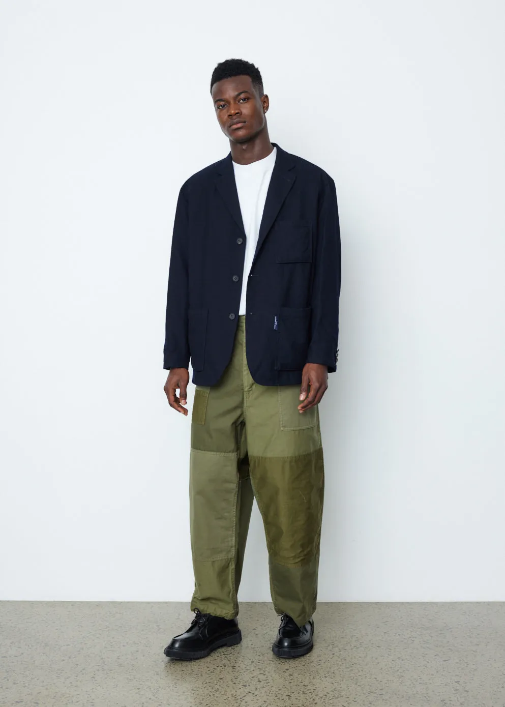 Wool Serge Garment Washed Blazer